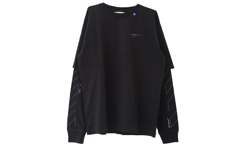 Off-White Diag Unfinished T-Shirt Black/Silver