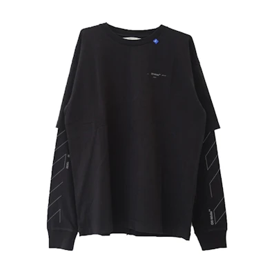 Off-White Diag Unfinished T-Shirt Black/Silver