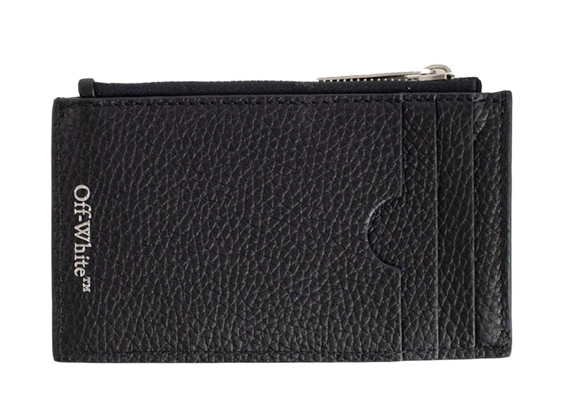 Off-White Diag Zipped Card Case Black