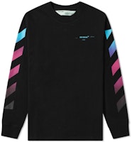 Off-White Diagonal Gradient L/S Tee Black Off-White Diagonal Gradient L/S Tee Black