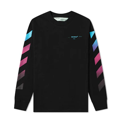 OFF-WHITE Diagonal Gradient L/S Tee Black