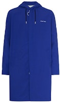 Off-White Diagonal Hooded Raincoat Blue/White Off-White Diagonal Hooded Raincoat Blue/White