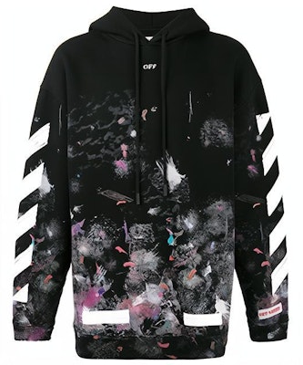 OFF-WHITE Diagonal Print Cotton Pullover Sweatshirt - Black OMBB009F176190309901 Order OFF-WHITE Diagonal Print Cotton Pullover Sweatshirt - Black OMBB009F176190309901