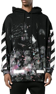 OFF-WHITE Diagonal Print Cotton Pullover Sweatshirt - Black OMBB009F176190309901 Lookbook OFF-WHITE Diagonal Print Cotton Pullover Sweatshirt - Black OMBB009F176190309901