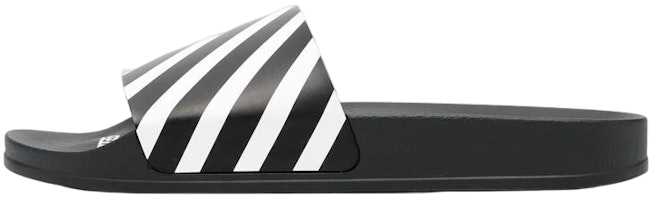 Off-White Diagonal Sliders 'Black White' OMIC011C99MAT0011001 Off-White Diagonal Sliders 'Black White' OMIC011C99MAT0011001