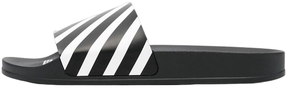 오프화이트 다이아고날 슬라이더 "블랙 화이트" OMIC011C99MAT0011001 Buy 오프화이트 다이아고날 슬라이더 "블랙 화이트" OMIC011C99MAT0011001