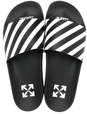Off-White Diagonal Sliders 'Black White' OMIC011C99MAT0011001 Shop Off-White Diagonal Sliders 'Black White' OMIC011C99MAT0011001