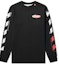 Buy オフホワイト スプリットロゴ ロンT 黒/白/赤