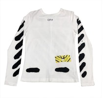 Off-White Diagonal Spray Paint L/S Tee White Off-White Diagonal Spray Paint L/S Tee White