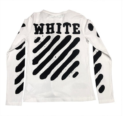 Off-White Camiseta Manga Larga Spray Paint Blanca Order Off-White Camiseta Manga Larga Spray Paint Blanca