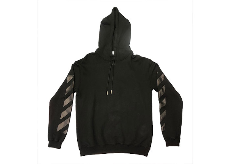 Off-White Diagonal Stripe Hoodie Black/Black