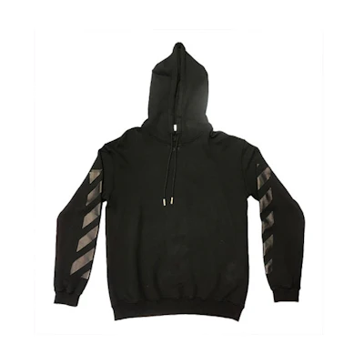 Off-White Diagonal Stripe Hoodie Black/Black