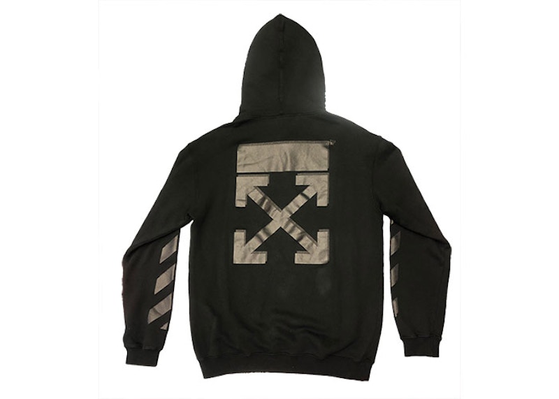 Off-White Diagonal Stripe Hoodie Black/Black 圖 2