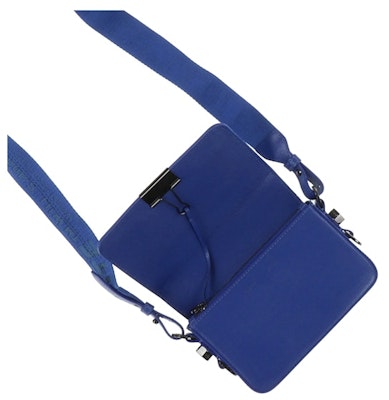 OFF-WHITE Diagonal Stripe Mini Flap Bag Blue/White Lookbook OFF-WHITE Diagonal Stripe Mini Flap Bag Blue/White