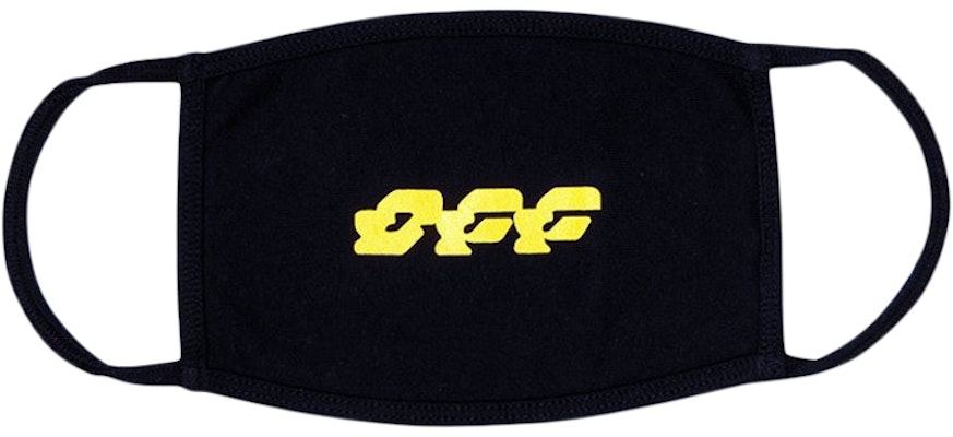 Off-White Disrupted Face Mask Black/Yellow Buy Off-White Disrupted Face Mask Black/Yellow
