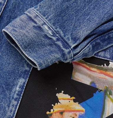 Off-White Distressed Denim Western Shirt Indigo Lookbook Off-White Distressed Denim Western Shirt Indigo