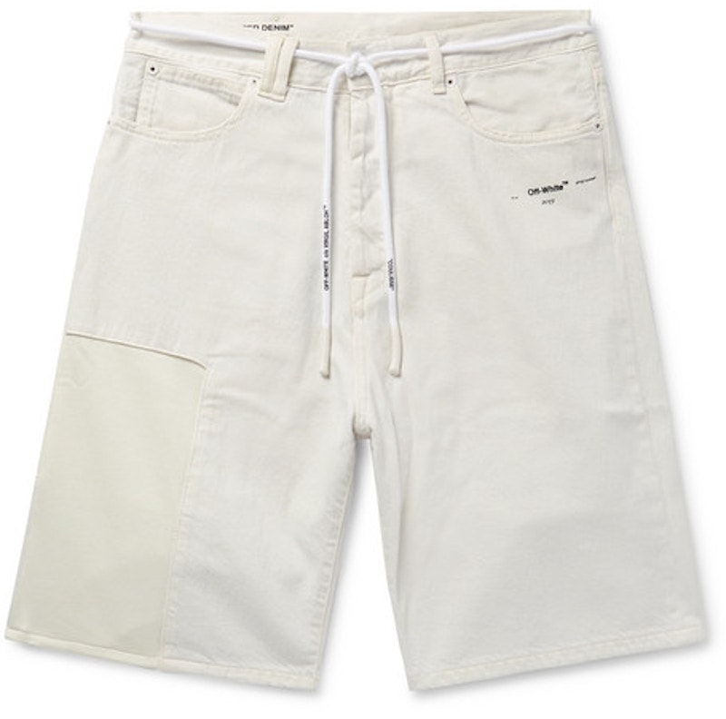 off-white-distressed-logo-appliqued-denim-shorts-off-white-black