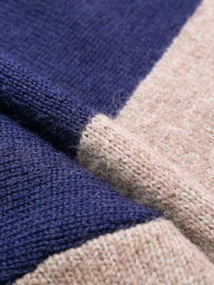 Off-White Distressed Striped Sweater Blue/Black Lookbook Off-White Distressed Striped Sweater Blue/Black