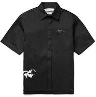 Off-White Dondi White Print Twill Shirt Black/White/Red Off-White Dondi White Print Twill Shirt Black/White/Red