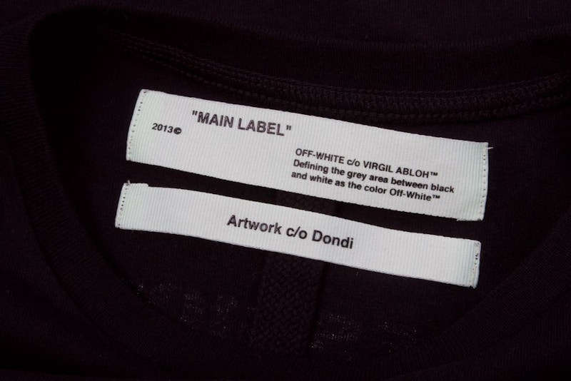 Lookbook オフホワイト Dondi スクエアTシャツ (黒/マルチ)
