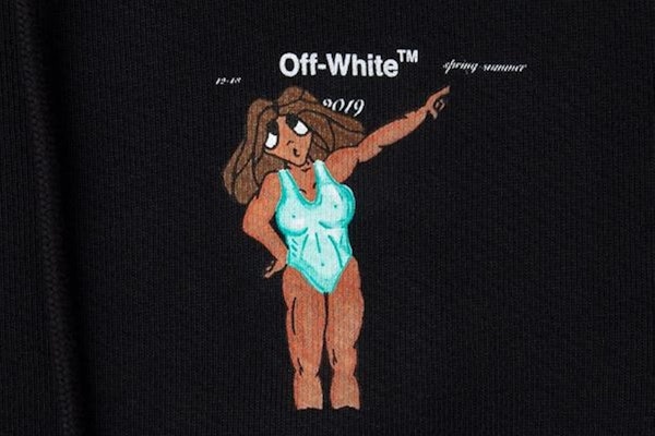 Off-White Dondi White Woman Zip Up Hoodie Black/Multicolor Lookbook Off-White Dondi White Woman Zip Up Hoodie Black/Multicolor
