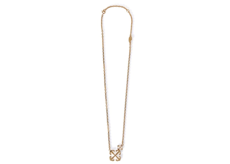 Off-White Double Arrow Necklace Gold