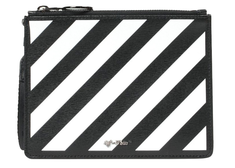 OFF-WHITE Double Pouch Diag Black White