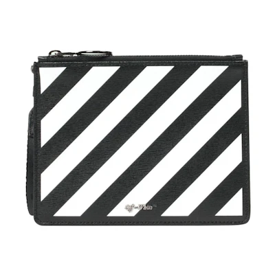 OFF-WHITE Double Pouch Diag Black White