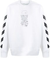 Off-White Dripping Arrows Incompiuto Sweatshirt White Off-White Dripping Arrows Incompiuto Sweatshirt White