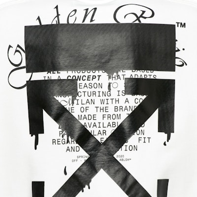 Off-White Dripping Arrows Incompiuto Sweatshirt White Lookbook Off-White Dripping Arrows Incompiuto Sweatshirt White
