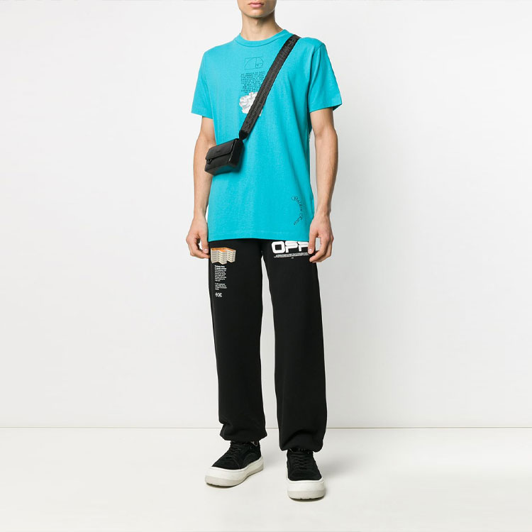 OFF-WHITE Dripping Arrows Logo Blue T-Shirt Mens OMAA027R201850053901 圖 3