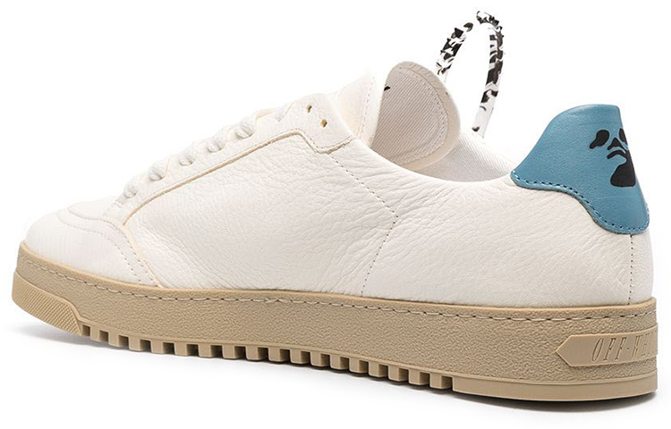 Shop Off-White Dunk Low Spliced Laces 'Putih Biru Tan' OMIA042R21LEA0010110