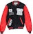 Off-White Eagle Logo Leather Sleeve Varsity Jacket Black/Red/White