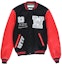 Buy Off-White Eagle Logo Leather Sleeve Varsity Jacket Black/Red/White