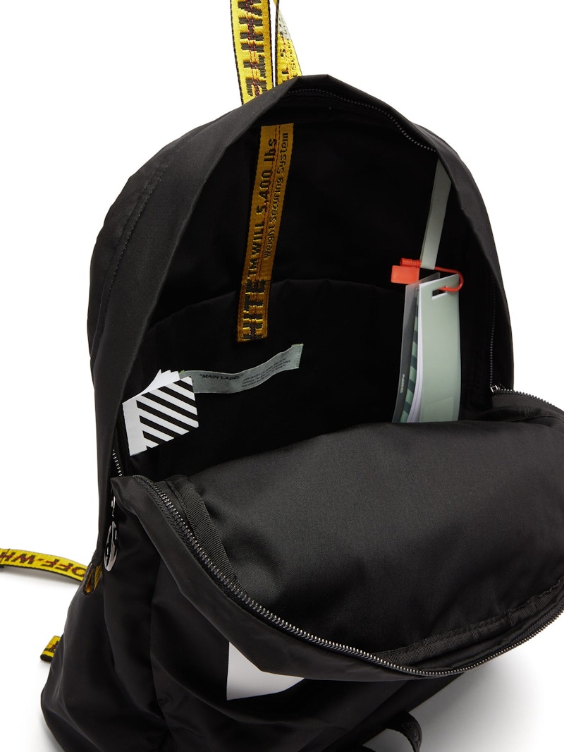 OFF-WHITE Easy Backpack Black White Yellow 圖 3
