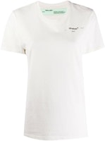 Off-White Embroidered Woman Logo T-shirt White Off-White Embroidered Woman Logo T-shirt White