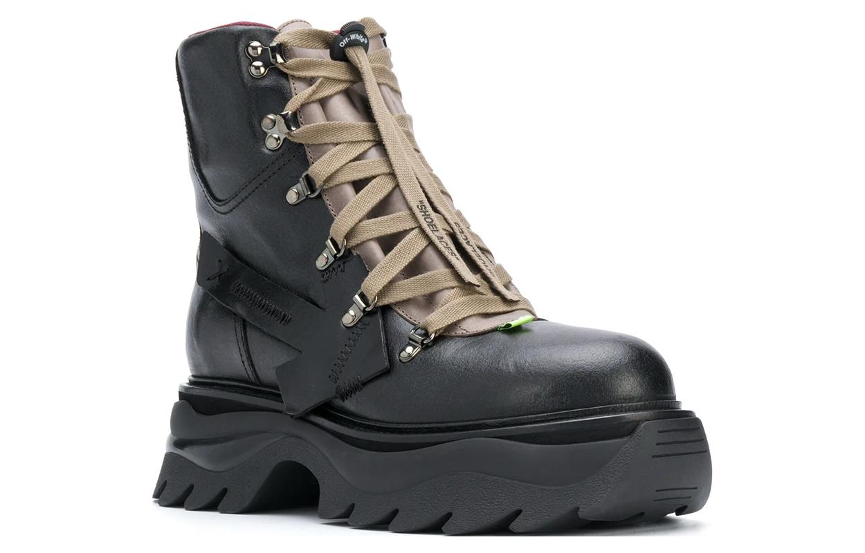 Lookbook Off-White Boot Platform Equipment 'Hitam Beige' OMIA184E20LEA0010600