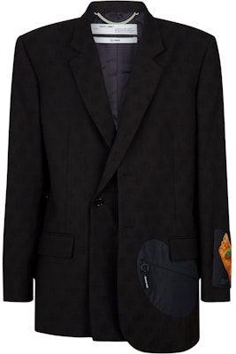 黑色/多色 Off-White 工具口袋西裝外套 Buy 黑色/多色 Off-White 工具口袋西裝外套