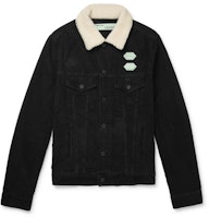 Off-White Faux Shearling Corduroy Jacket Black Off-White Faux Shearling Corduroy Jacket Black