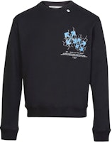 Off-White Fence Arrows Sweatshirt Black/Blue Off-White Fence Arrows Sweatshirt Black/Blue