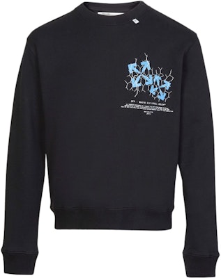 Off-White Fence Arrows Sweatshirt Black/Blue Buy Off-White Fence Arrows Sweatshirt Black/Blue