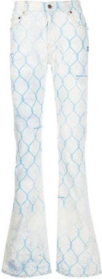 Off-White Fence Bleached Skinny Fit Denim Jeans Bleach/Light Blue Buy Off-White Fence Bleached Skinny Fit Denim Jeans Bleach/Light Blue