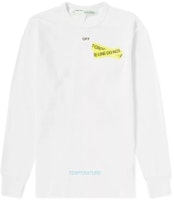 Off-White Firetape L/S Tee White Off-White Firetape L/S Tee White