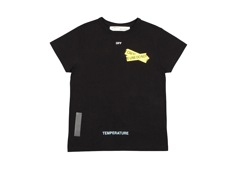 Buy Camiseta Negra Off-White Firetape Manga Corta