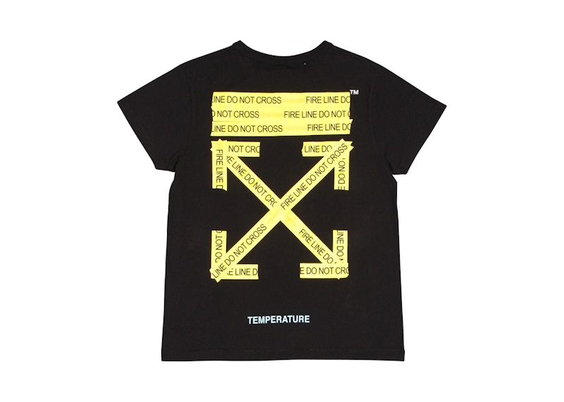 Order Camiseta Negra Off-White Firetape Manga Corta