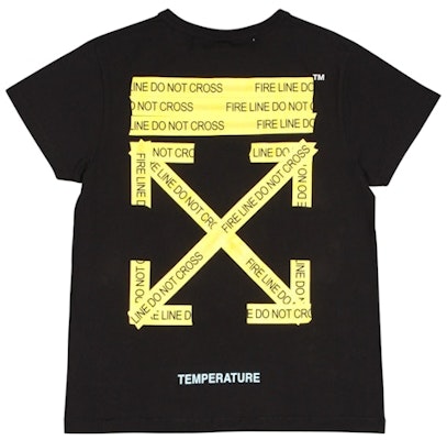 Camiseta Negra Off-White Firetape Manga Corta Order Camiseta Negra Off-White Firetape Manga Corta
