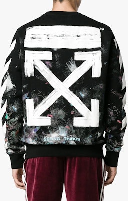 OFF-WHITE 煙火箭標黑色圓領長袖上衣 OMBA003F176190309901 Purchase OFF-WHITE 煙火箭標黑色圓領長袖上衣 OMBA003F176190309901