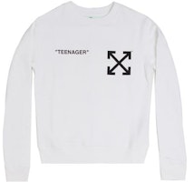 Off-White Flamed Bart Crewneck White Off-White Flamed Bart Crewneck White