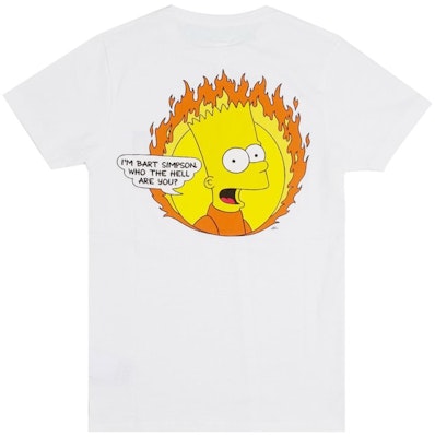 Off-White Flamed Bart T-Shirt White Order Off-White Flamed Bart T-Shirt White