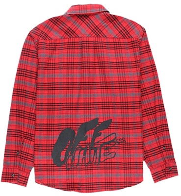 Off-White Flannel Shirt Red/Black Order Off-White Flannel Shirt Red/Black